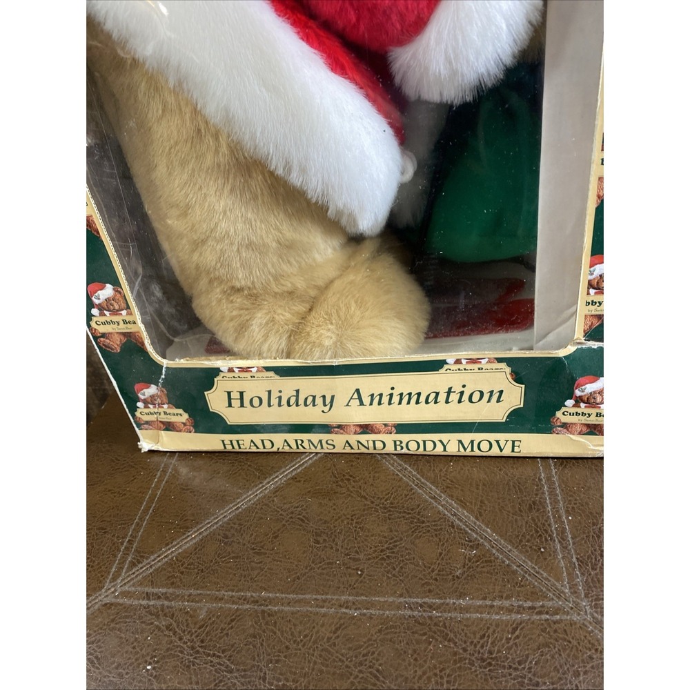 Cubby Bears By Santa's Best Holiday Animation Skiing Bear Vintage 1998 Christmas - Picture 17 of 17